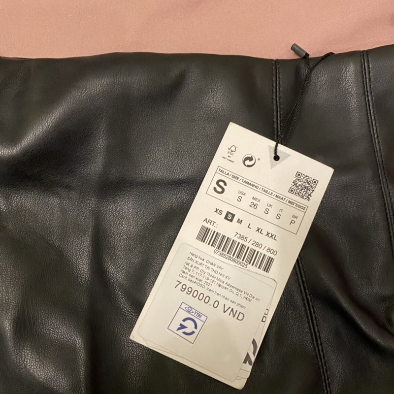 ZARA - Chân váy da Leather Skirt NEW - Authentic 100%