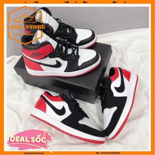 ✅giày 𝐉𝐨𝐫𝐝𝐚𝐧 1 high đỏ đen⚡️𝐅𝐑𝐄𝐄 𝐒𝐇𝐈𝐏⚡️giày thể thao jd1 đỏ đen cao full box bill