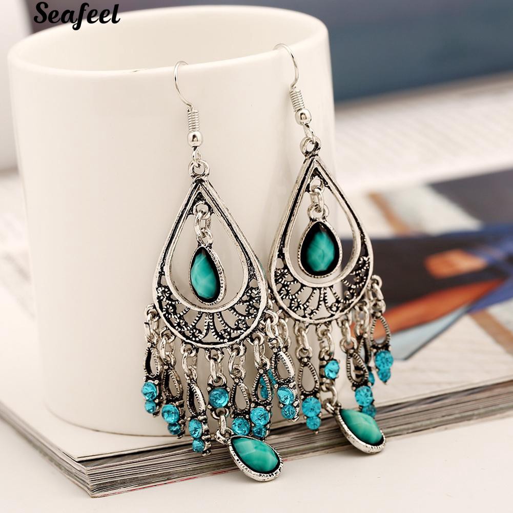 Khuyên tai nữ trang dáng dài tạo hình độc đáo