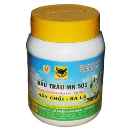 Phân bón lá Đầu Trâu MK 501 nảy chồi ra lá (hủ 400g)