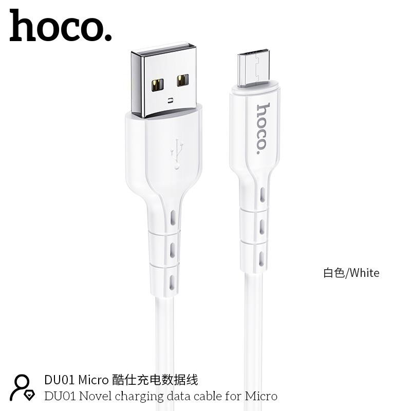 Cáp sạc và truyền dữ liệu Hoco DU01 USB to Micro/Lightning/Type-C sạc nhanh 2.4A/3A dài 100cm