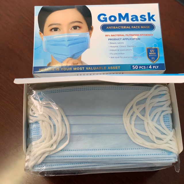 (Hàng sẵn sll) Khẩu trang y tế-kháng khuẩn xịn xò- 4 lớp hiệu Go mask