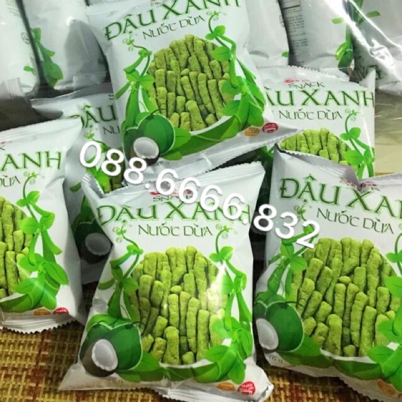 OISHI SNACK ĐẬU XANH NƯỚC DỪA 12g, Bim Bim Đậu Xanh