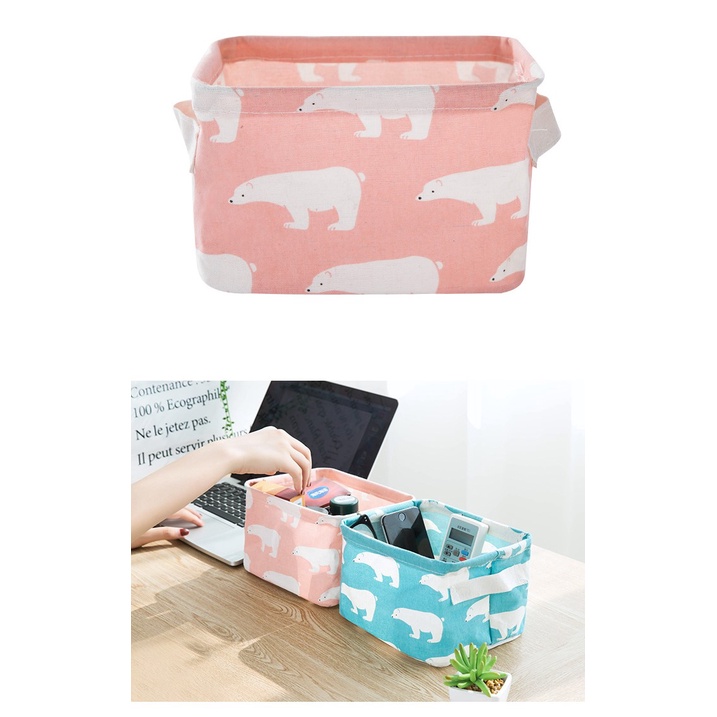 GIỎ VẢI VINTAGE ĐỰNG ĐỒ CÁ NHÂN, GIỎ ĐỂ ĐỒ VĂN PHÒNG XINH XẮN, DỄ THƯƠNG NHIỀU MẪU BIBI 70