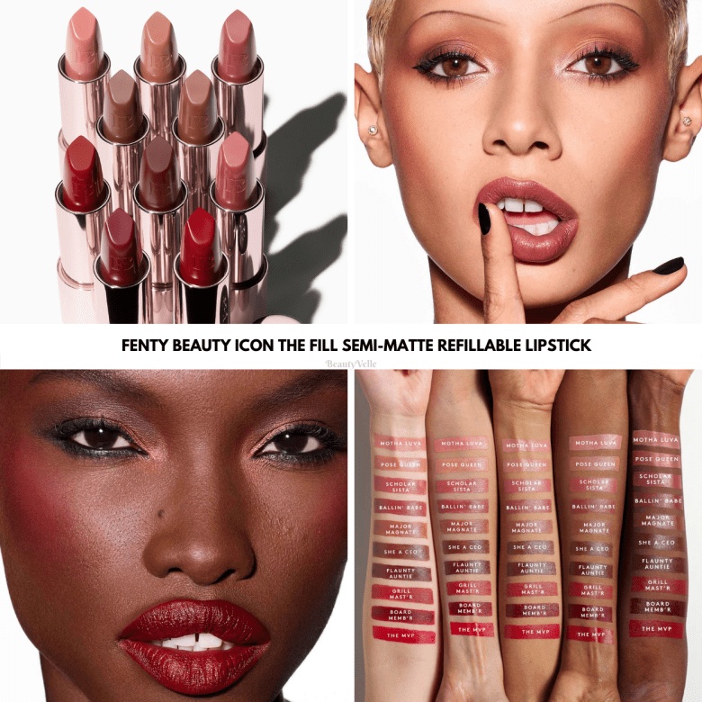 Son Thỏi Fenty Beauty - Fenty Icon The Fill Semi-Matte Refillable Lipstick