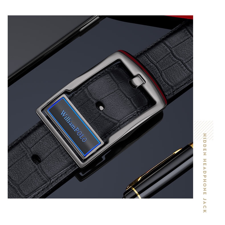 Thắt lưng nam cao cấp ,dây lưng nam , thắt lưng da , dây nịt nam da bò , dùng khóa gài WILLIAMPOLO - POLO21624P