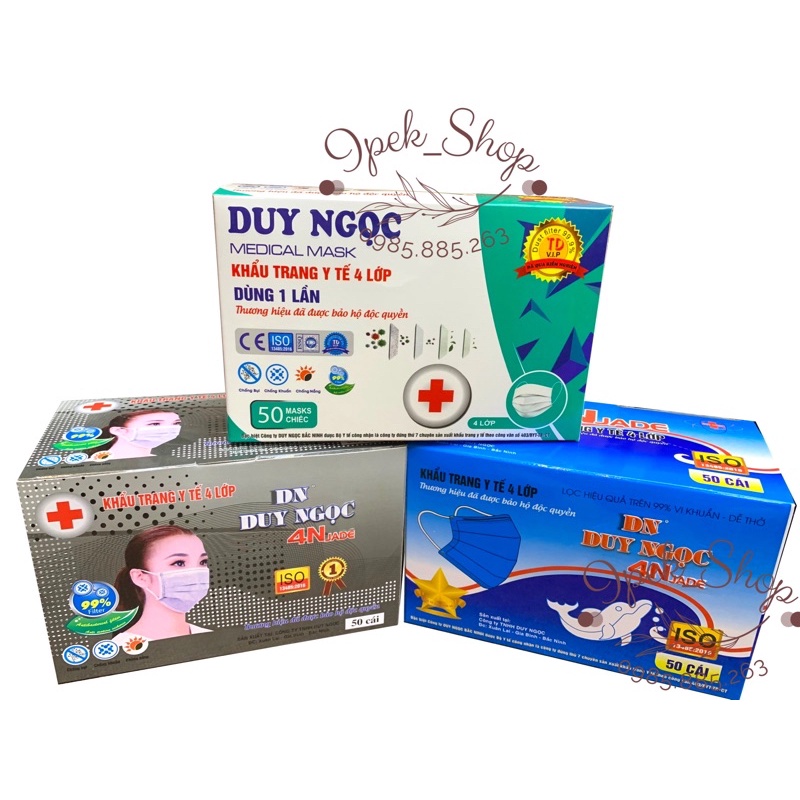 Khẩu trang y tế DUY NGỌC 4 lớp - Ipek_Shop