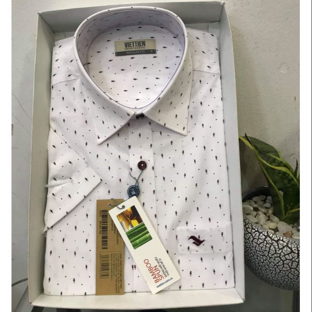 Sơmi việt tiến NT họa tiết sale 21% ( giá niêm yết 485k _ 535k)