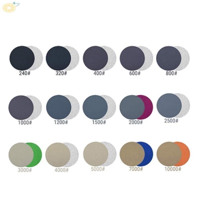 【VARSTR】10PCS 3 75mm Silicon Carbide Sanding Discs Wet/Dry Sanding Sandpaper 240~10000#