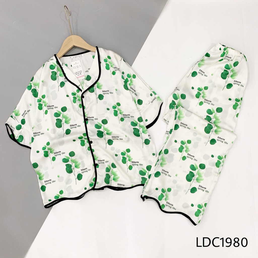 Bộ ngủ Dài Cộc Sóng ,Lụa Latin Cao Cấp ,Mềm Mịn Thoáng Mát Không Nhăn Xù