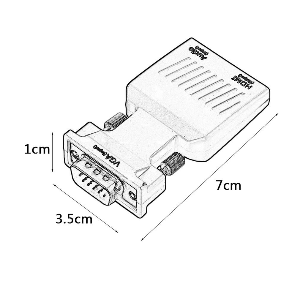 Đầu Chuyển Đổi Vga Sang Hdmi Có Lỗ Cắm Âm Thanh