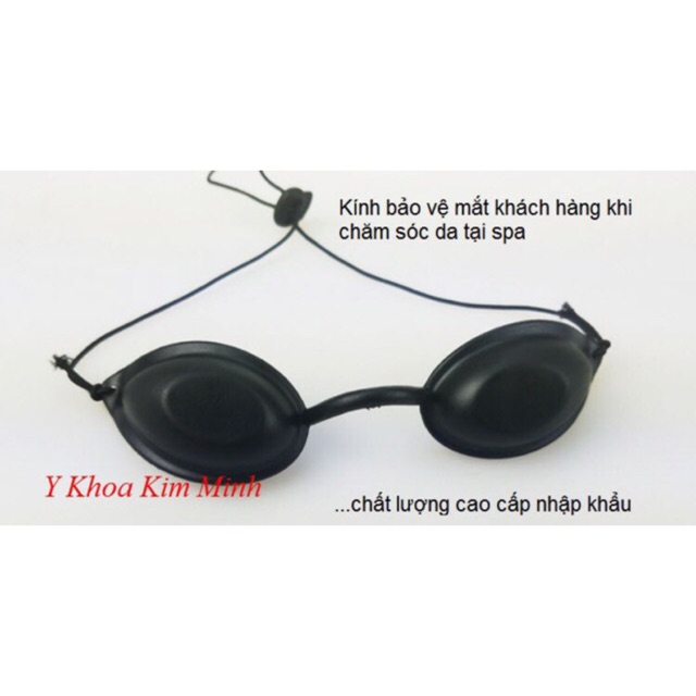 Kính đeo cho khách khi triệt lông và laser,nằm vòm ánh sáng, làm liệu trình về mặt