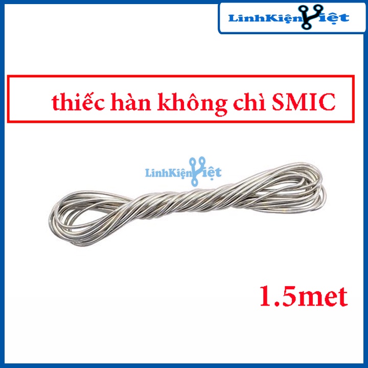 Thiếc hàn không chì hàn quốc cuộn 1,5 mét - 0.8mm SMIC