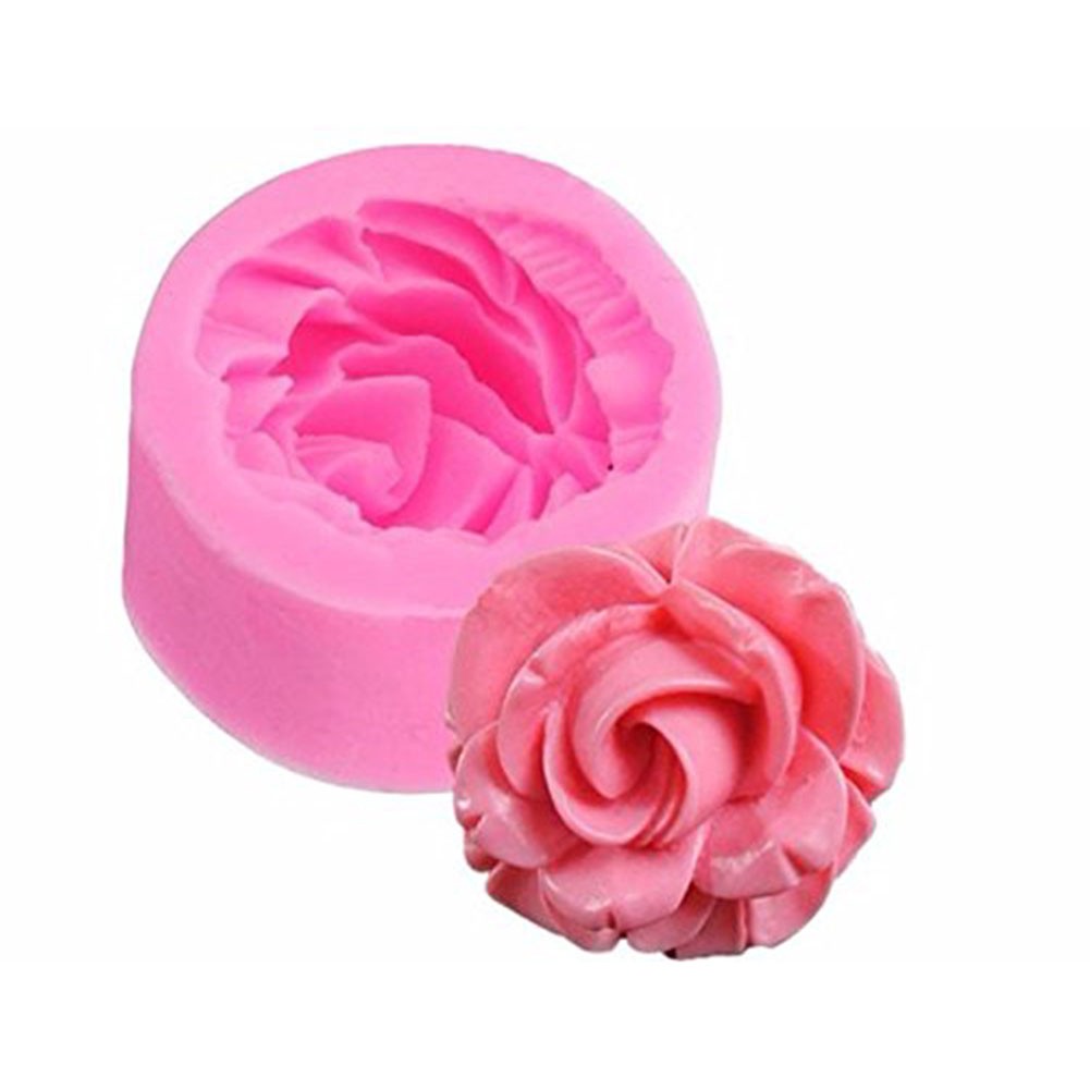Khuôn silicon hình hoa hồng 3D chuyên dụng cho làm bánh