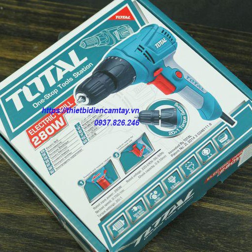 Máy khoan vặn vít cầm tay TOTAL TD502106 280W 10mm