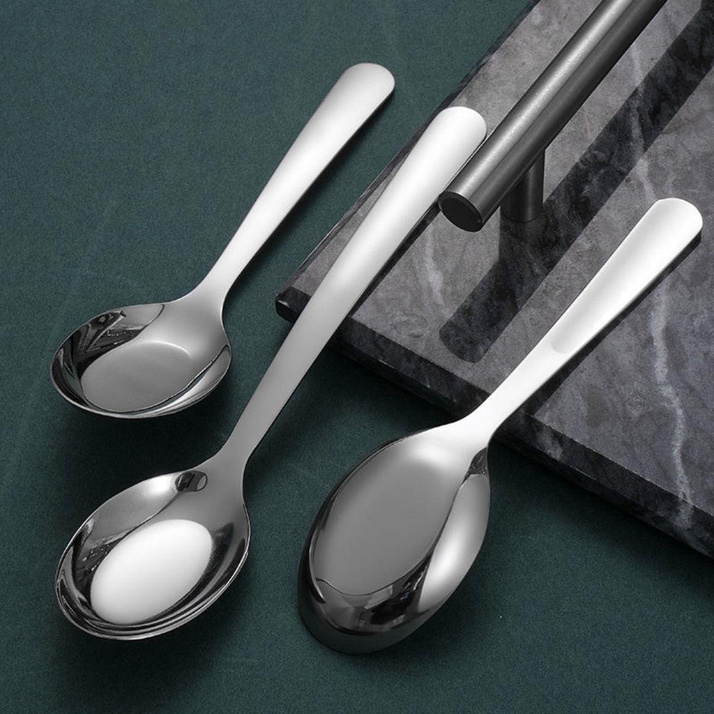 MOCHO Muỗng Ăn Súp Bằng Thép Không Gỉ Tiện Dụng Cho Nhà Hàng
