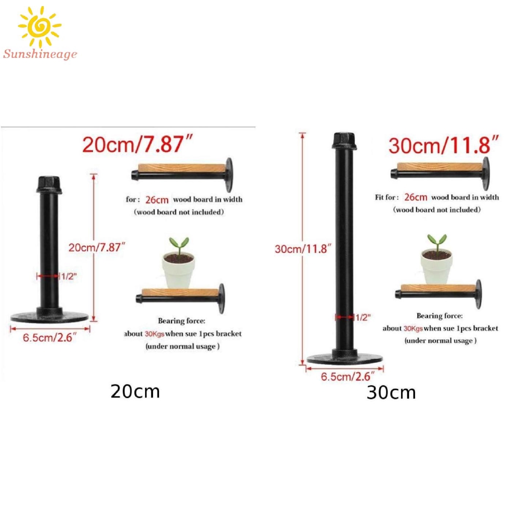 Giá đỡ kệ gắn tường hình ống sắt phong cách cổ điển dùng cho trang trí