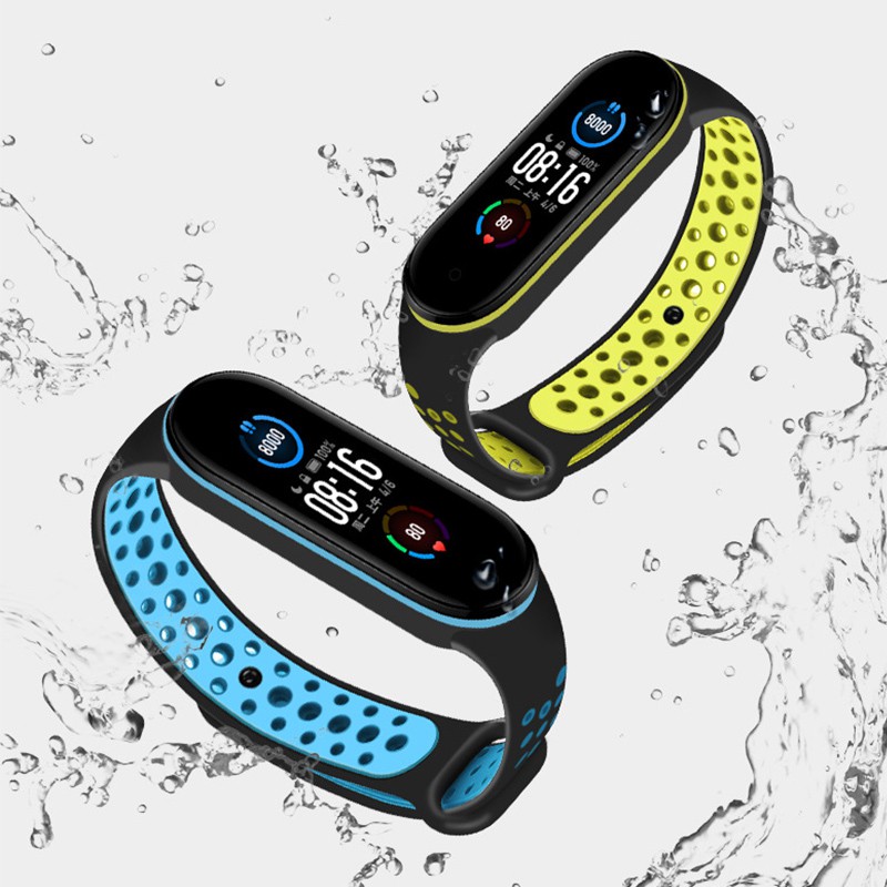 Dây Đeo Thay Thế Chất Liệu Silicon Thiết Kế Sọc Gân Nổi Cho Xiaomi Mi Band 6 / 5 / 4 / 3