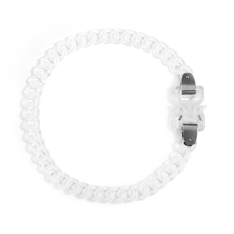 Vòng Cổ Nhựa PVC Trong Suốt Đa Năng Phong Cách Hiphop Đường Phố Cho Nam Nữ