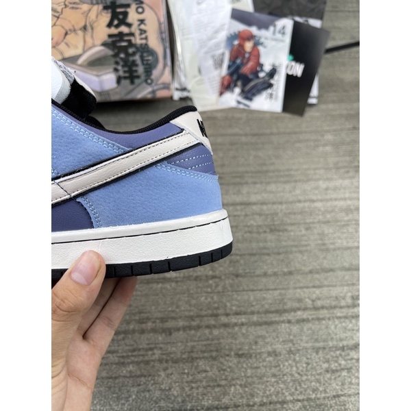 GIÀY SB LOW STEAMBOY KATSU BLUE GREY DA THẬT
