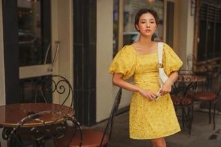 [JODE] Váy cổ vuông tay bồng