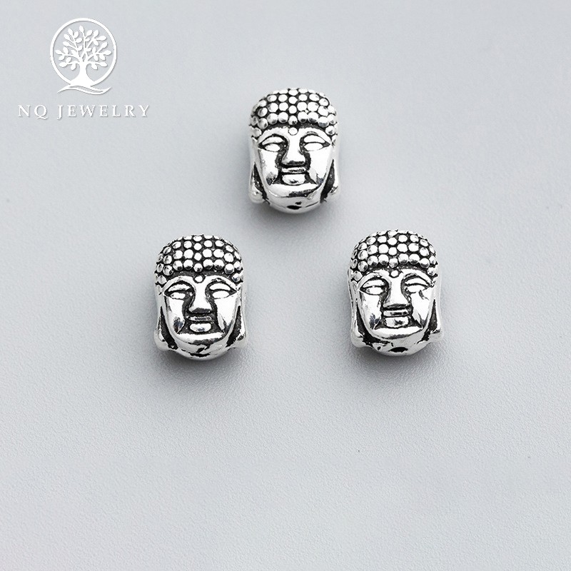 Charm bạc hình phật xỏ ngang - NQ Jewelry