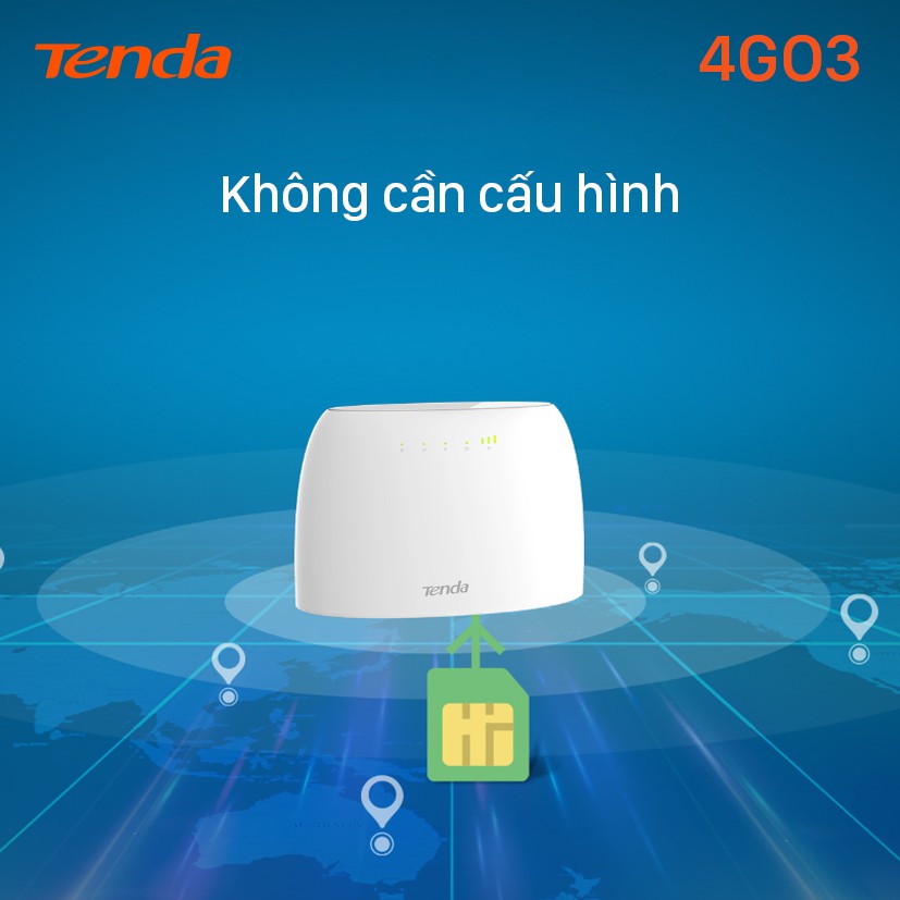 [Mã ELBAU5 giảm 5% tối đa 500K] Tenda Bộ phát Wifi di động 4G LTE 4G03 - Hãng phân phối chính thức | BigBuy360 - bigbuy360.vn