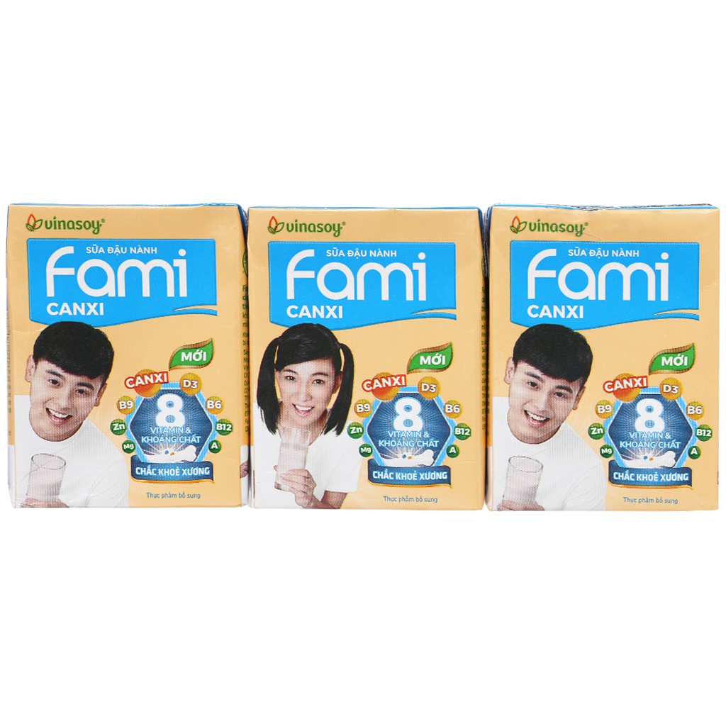 Lốc 6 hộp sữa đậu nành Fami Canxi 200ml
