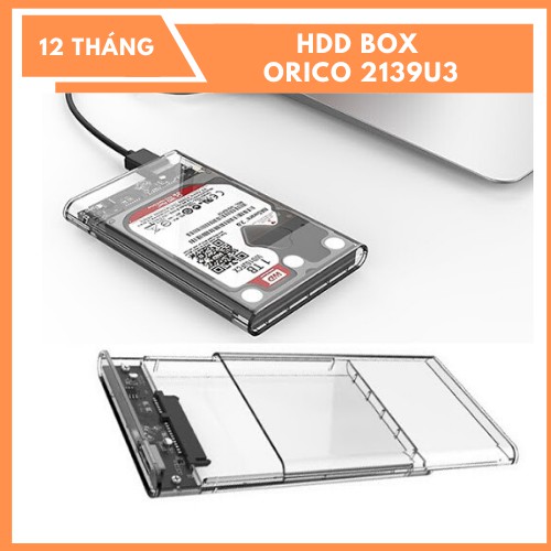 Hộp ổ cứng di động Hdd Box ORICO 2139U3, 2.5", USB 3.0 - Nhỏ gọn tiện dụng cho PC Laptop