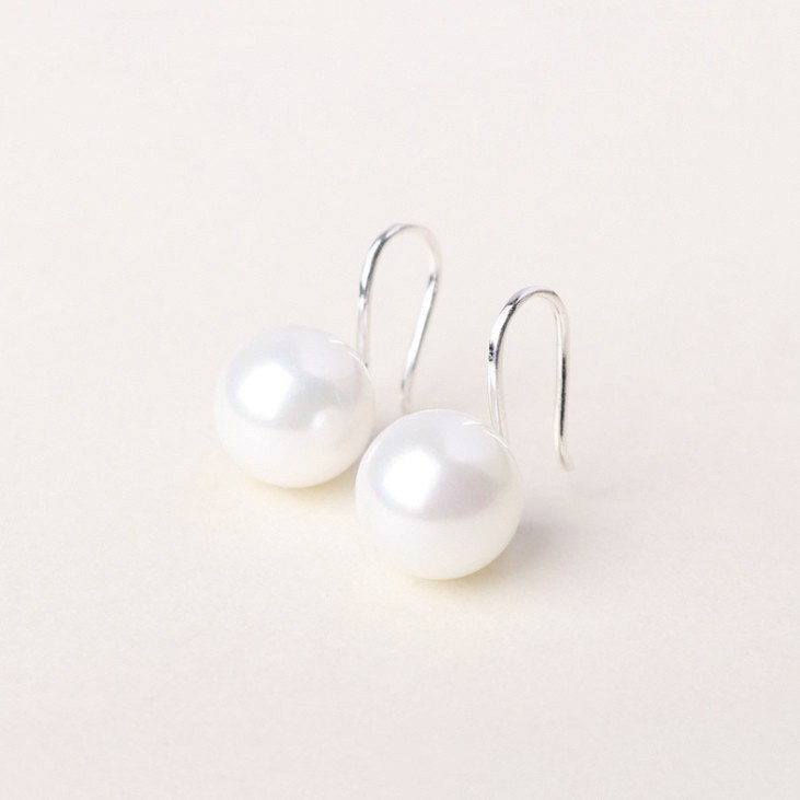 Khuyên Tai Bạc Nữ S925 CaoBac Silver Móc Trai Sang Chảnh Cho Bạn Nữ Đi Chơi Đi Tiệc