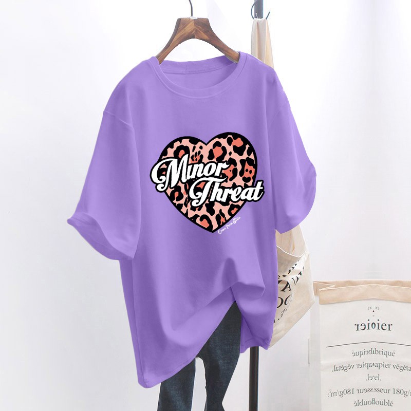 NRVP Áo thun tay ngắn dáng rộng họa tiết độc đáo phong cách Hàn Quốc thời trang mùa hè 2021 dành cho nữ