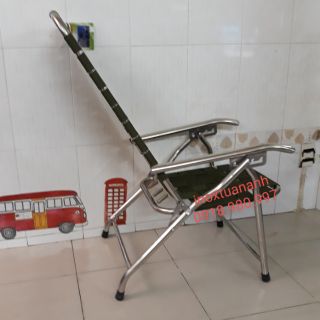 Ghế cafe inox, ghế xếp inox du lịch GX01