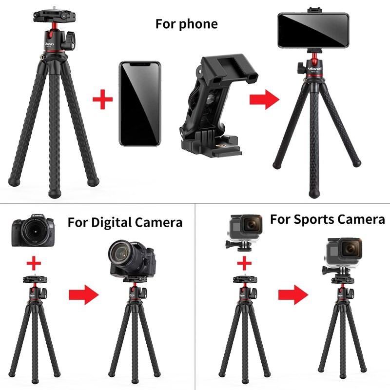 (CÓ SẴN) Tripod bạch tuộc Ulanzi MT-11 hỗ trợ quay phim chụp ảnh cho vlog du lịch, làm clip youtube tiktok dễ dàng