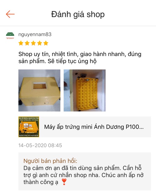 Máy ấp trứng mini Ánh Dương P100 kèm khay đảo tự động 54 trứng - kèm quà tặng, máy tự lắp thùng xốp