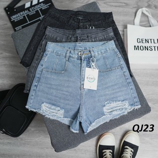 Quần Đùi Jeans Nữ Rách Hai Bên QJ23S