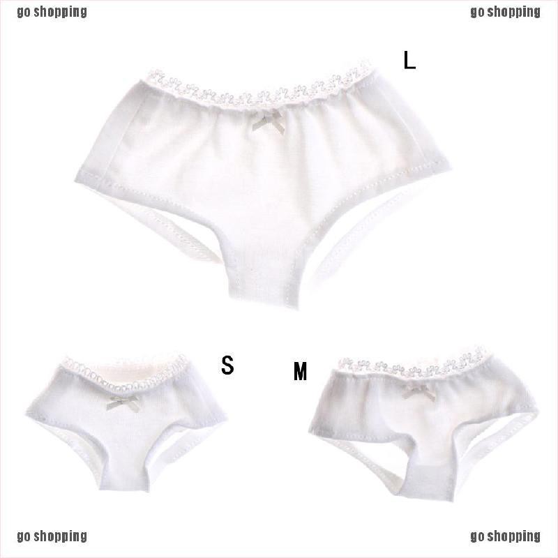 {go shopping}1/3 1/4 1/6 Solid White Underwear Briefs for BJD SD Dollfie Dolls Clothes