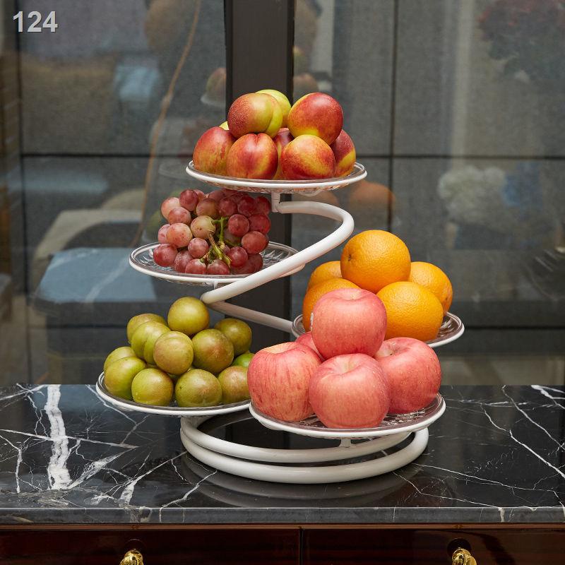 GĐĩa trái cây phòng khách nhà lưới đĩa trái cây màu đỏ Phong cách Bắc Âu sáng tạo trong gió giỏ trái cây Trung Quốc nhiề