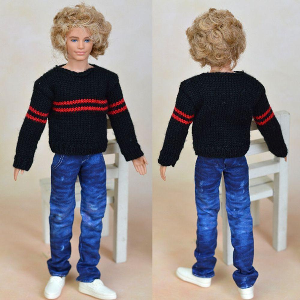 Búp Bê Nam Mặc Áo Sweater Dệt Kim + Quần Dài 30cm Dễ Thương