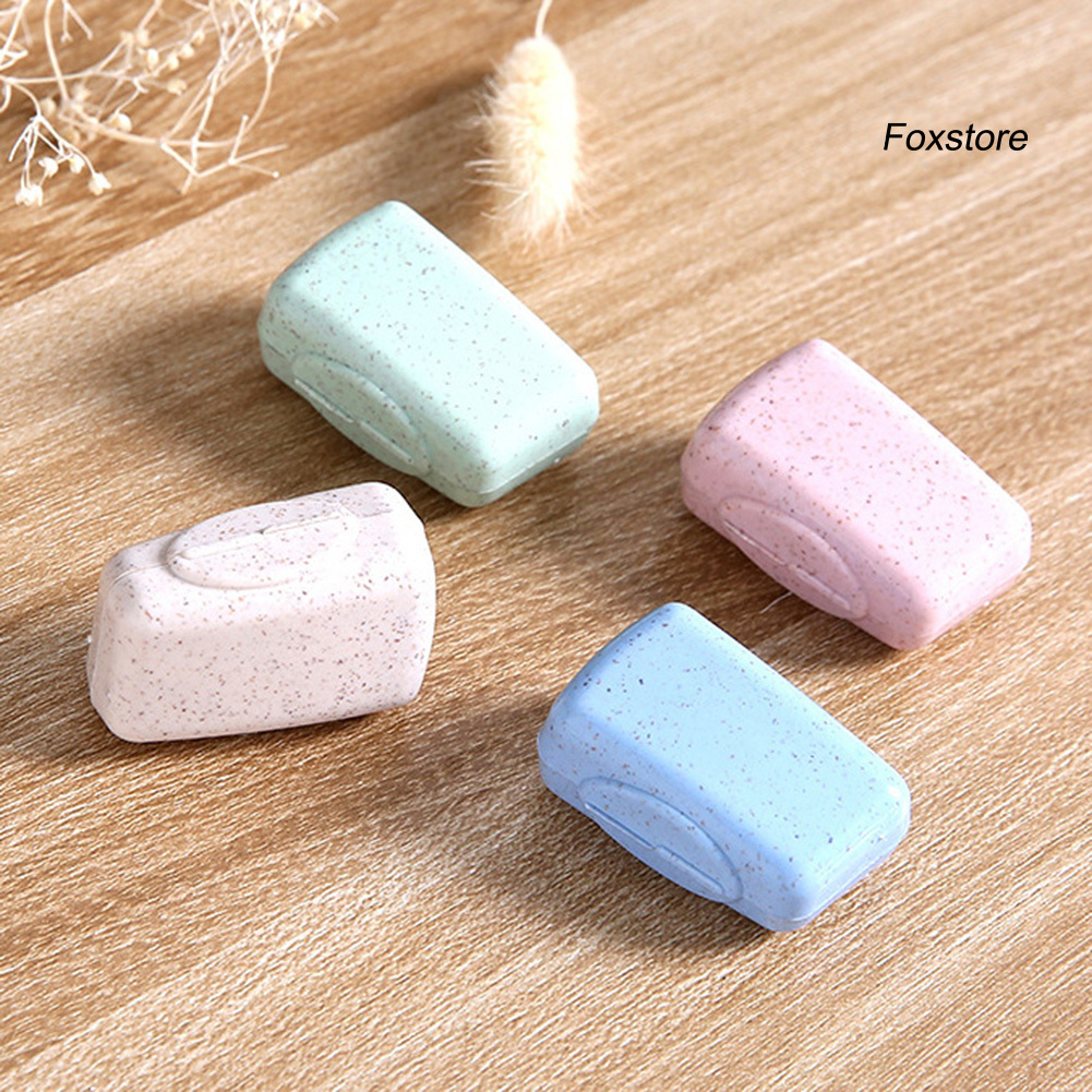 Set 4 Vỏ Bảo Vệ Đầu Bàn Chải Đánh Răng Bằng Nhựa Tiện Dụng Mang Đi Du Lịch
