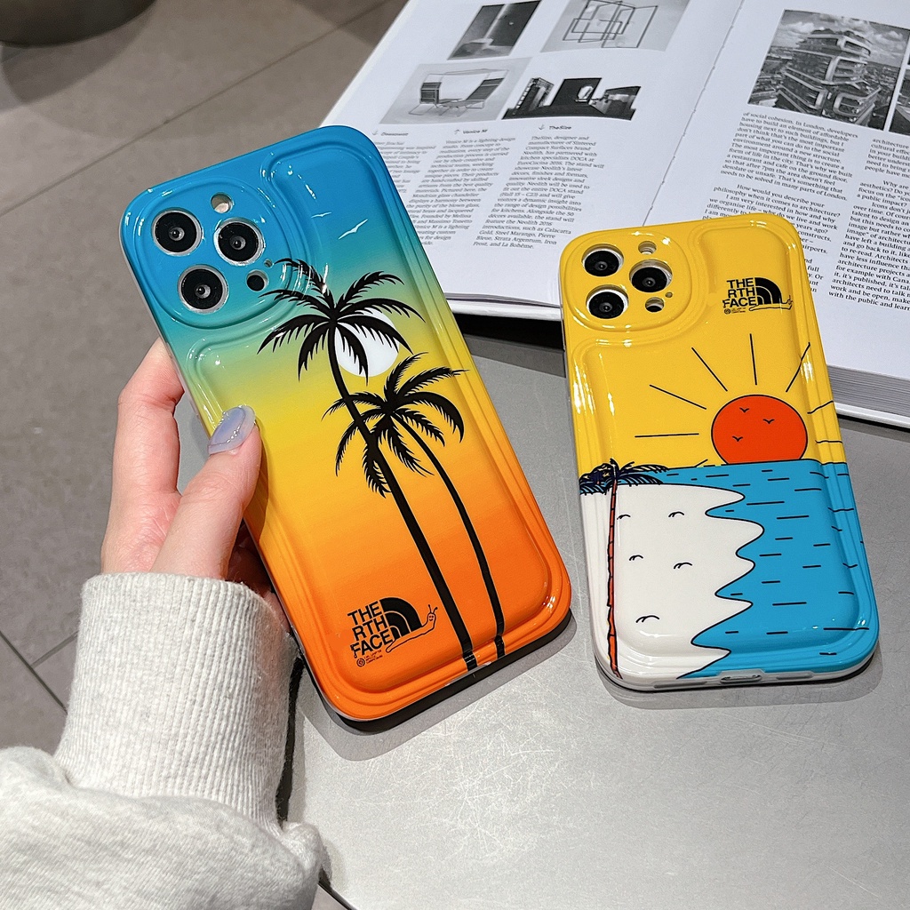 Ốp Điện Thoại TPU Dẻo Họa Tiết Phong Cảnh Biển Dễ Thương Chống Sốc Cho iPhone X XS MAX XR iPhone 12 13 11 pro MAX