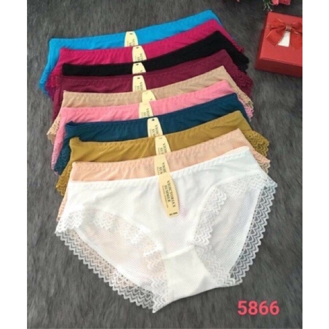 (5866) combo 10 quần lót thông hơi ren ống đẹp chất siêu mát