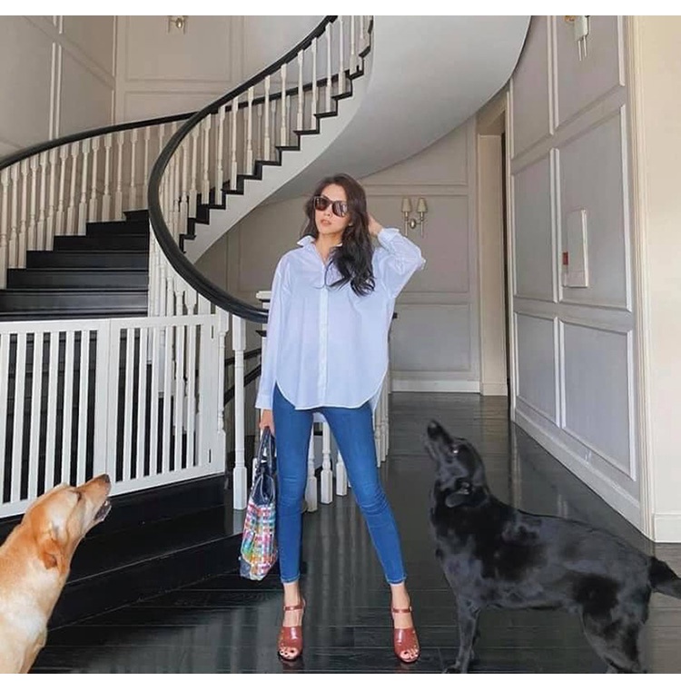 Áo Sơ Mi Tay Dài Dáng Rộng Nhiều Màu Sắc Thời Trang Mùa Xuân Cho Nữ 2298058Áo blouse