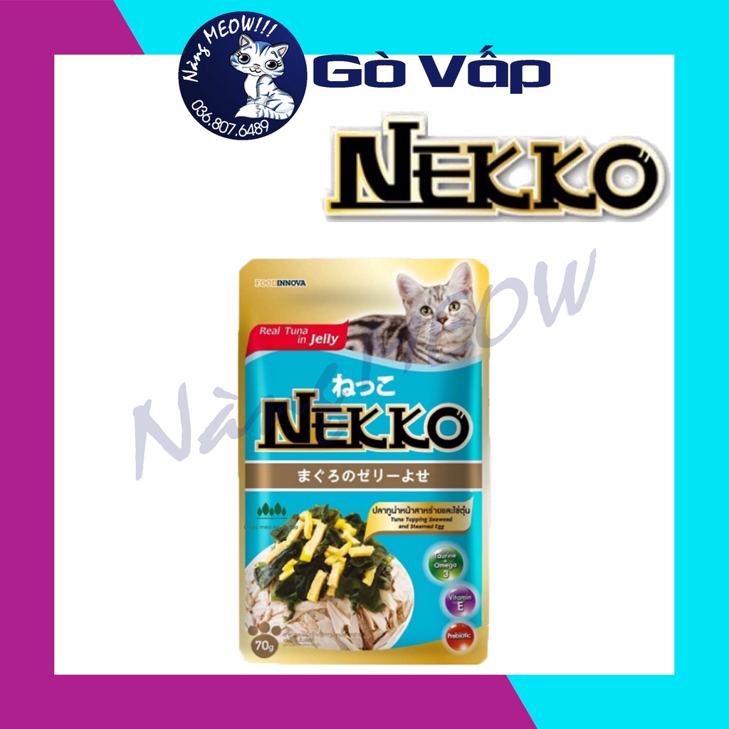 Pate Nekko Jelly Cho Mèo Hàng Nội Địa Thái Gói 70G - Nàng Meow