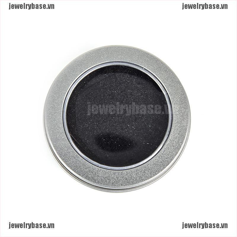 [Base] Silver Round Metal Jewelry Watch Box Display Case Watch Box Holder 6.5*4cm [VN]