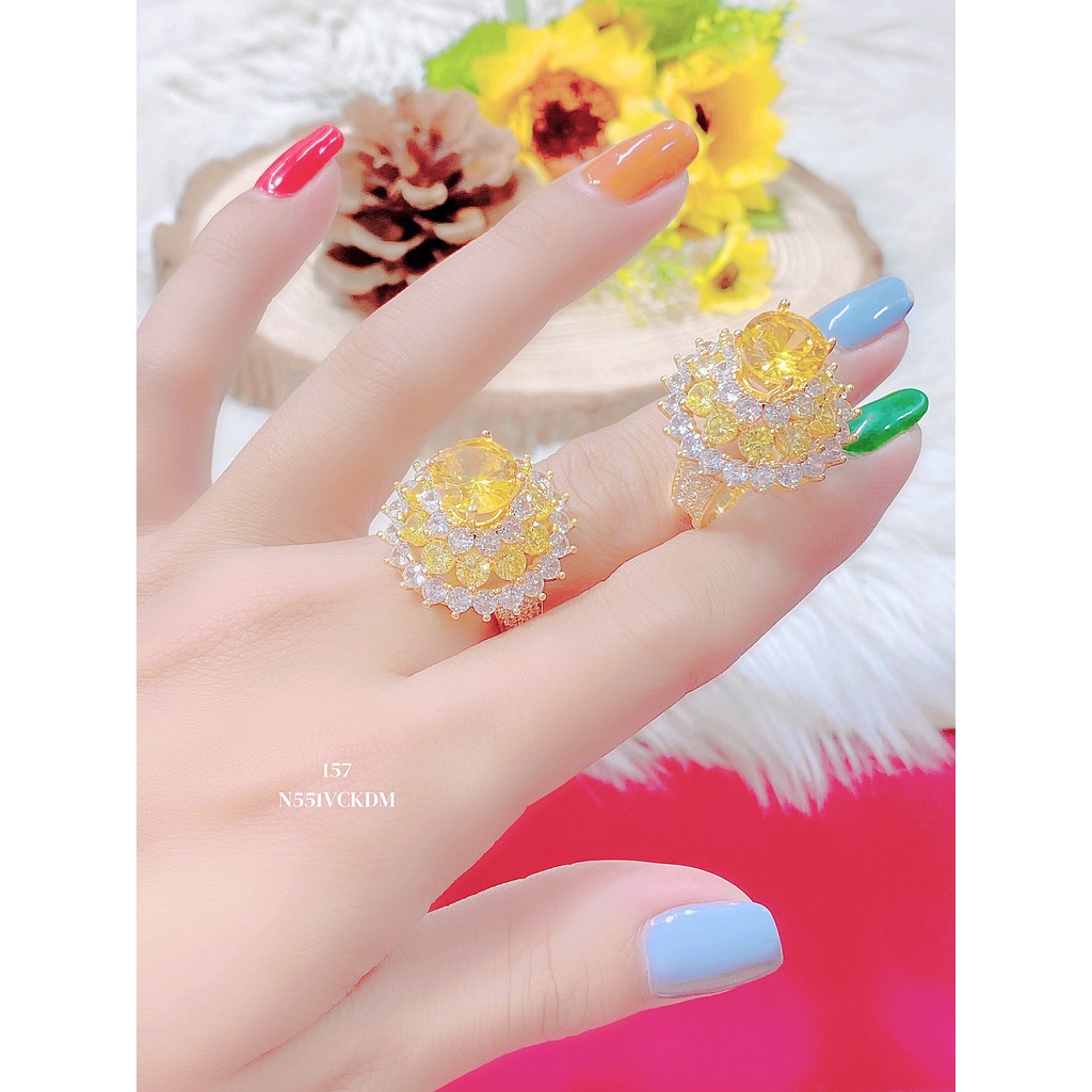 Nhẫn nữ UHA mạ vàng 18K đính đá CZ ( giá tốt nhất ) N551