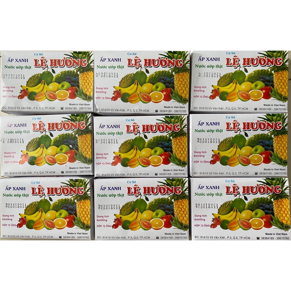 Ấp xanh Lệ Hương hộp 12 ống - ướp thịt, làm lạp xưởng, bánh trung thu