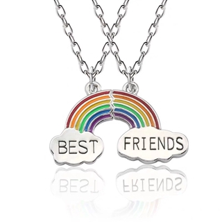 Personalized Rainbow Best Friends Necklace