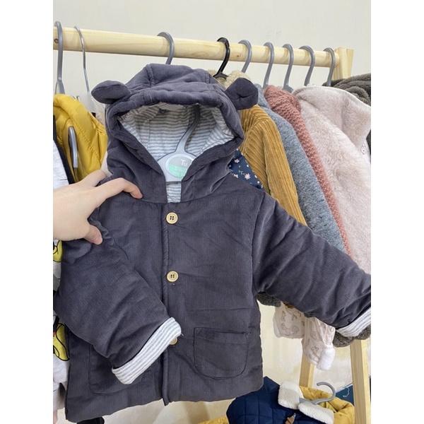 Áo khoác nhung tăm Trần bông cho bé siêu xinh