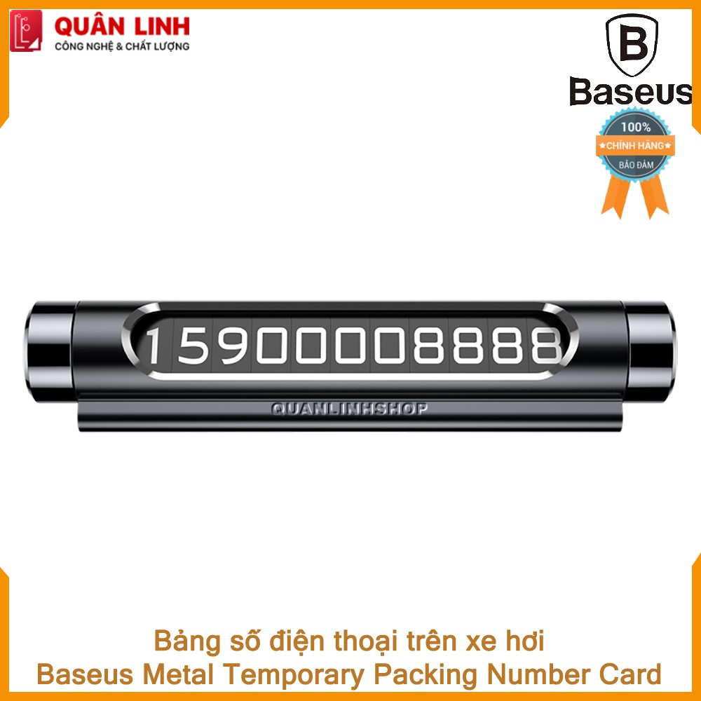 Bảng ghi số điện thoại trên ô tô xe hơi - Baseus Metal Temporary Packing Number Card | BigBuy360 - bigbuy360.vn