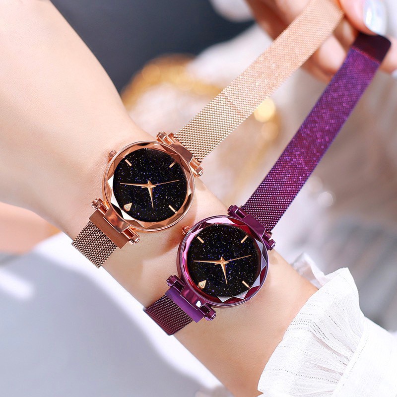 ĐỒNG HỒ NỮ DÂY NAM CHÂM DÂY LỤA ULZZANG U3 BEAUTIFUL SIÊU SANG CHẢNH CỰC ĐẸP